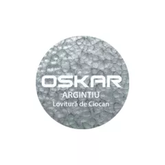 Email tip 3 in 1 pentru metal, cu efect anticoroziv, de grunduire si decorare Oskar direct pe rugina, culoare argintiu lovitura de ciocan, ambalare 0.5 L