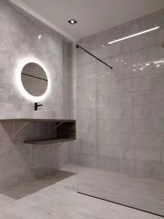 Faianta pentru baie si bucatarie, Malaga White Hexagon, dimensiuni 25 X 75 cm