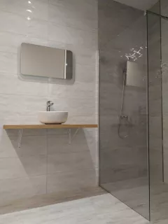 Faianta pentru baie si bucatarie Spectre Grey, dimensiuni 25 X 75 cm