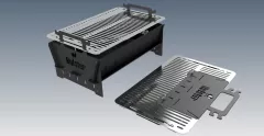 Gratar BBQ Rufster, 50 x 32 cm, pliabil, 3 pozitii pentru ajustarea inaltimii