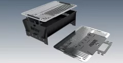 Gratar BBQ Rufster, 50 x 32 cm, pliabil, 3 pozitii pentru ajustarea inaltimii