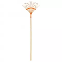 Grebla metalica pentru frunze, 46 cm, coada din lemn de 122 cm Truper