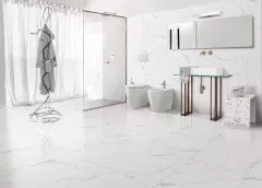 Gresie interior, glazurata, mata, pentru baie si bucatarie, Classic Carrara, dimensiune 45 x 45 cm