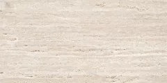 Gresie portelanata, mata, pentru interior si exterior, New Travertin Bone, dimensiune 33 x 66 cm