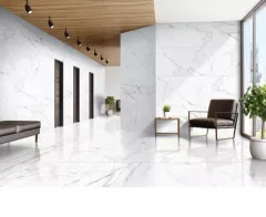 Gresie portelanata, polisata, rectificata, pentru interior sau exterior, Carbon Carrara, dimensiune 60 x 120 cm