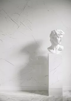 Gresie portelanata, rectificata, interior / exterior, Marmo Thassos 120 x 280 cm