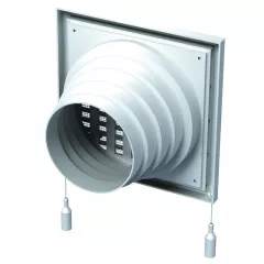 Rame & Usite vizitare - Grila ventilatie cu jaluzea VENTS 187 x 187 mm cu racord &Oslash;100&ndash;110&ndash;120&ndash;150 mm, olint.ro