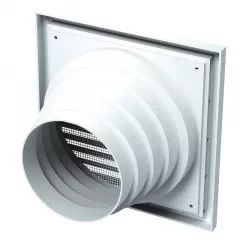 Rame & Usite vizitare - Grila ventilatie VENTS 187 x 187 mm cu racord &Oslash;100&ndash;110&ndash;120&ndash;150 mm, olint.ro