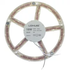 Kit modul LED Lohuis, putere 18 W, diametrul de 22 cm, temperatura de culoare 6500 K