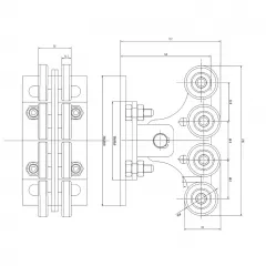 Kit pentru porti culisante, 68X68  60.00P.69