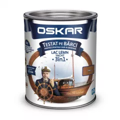 Lac pentru lemn Oskar Yacht 3 in 1, interior / exterior, 2.5 l, stejar