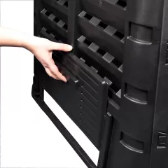 Lada pentru depozitarea materialelor organice, material PVC, culoare neagra, capacitate 740 L, 35624