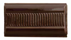 Lateral cornisa (placa mica) teracota culoare wenge pentru realizarea sobelor de incalzit