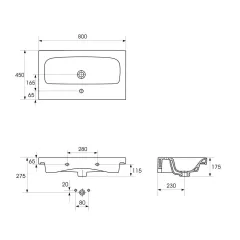 Lavoar ceramic Moduo 80