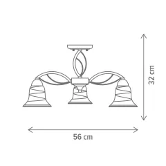 Lustra Kelly 3, dulie 3 x E27, Klausen LY3266