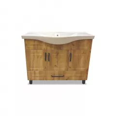 Masca cu lavoar, Anastasia, latime 100 cm, culoare lemn auriu