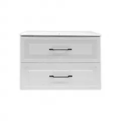 Masca cu lavoar, Silva 80, culoare alba perlat, finisaj mat