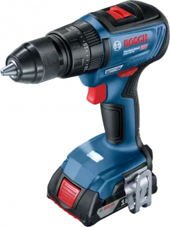 Masina de gaurit cu percutie, Bosch GSB 18V-50, cu doi acumulatori de 2 Ah