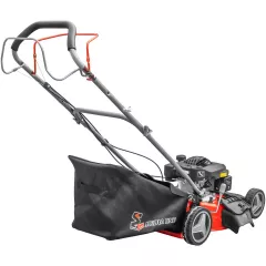 Masina pentru gazon, Media-Line MG 46-150 S, motor in patru timpi, benzina, putere 3,5 CP, latime de taiere 46 cm, volum cis colector 55 L, autopropulsata