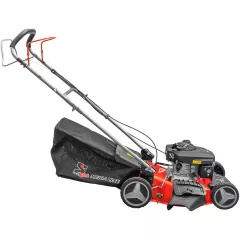 Masina pentru gazon, Media-Line MG 46-150 S, motor in patru timpi, benzina, putere 3,5 CP, latime de taiere 46 cm, volum cis colector 55 L, autopropulsata