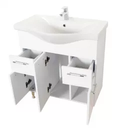 Mobilier Baie MDF + Lavoar Seria 153, 75 cm, alb