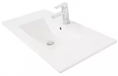 Mobilier baie MDF cu lavoar, Seria 033, 80 cm, alb rustic