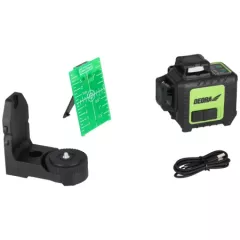 Nivela laser 3D verde DEDRA MC0907, fascicul verde, autonomie 13 ore