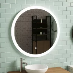 Oglindă cu iluminare LED și întrerupător touch, MD2, D60 cm 17998