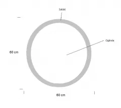 Oglindă cu iluminare LED și întrerupător touch, MD2, D60 cm 17998