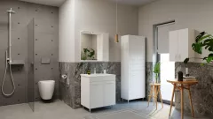 Oglinda cu corp suspendat MDF, 75 cm, culoare alb