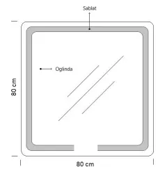 Oglinda cu iluminare LED, functie dezaburire, 3F MD1 17995, 80x80cm