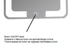 Oglinda cu iluminare LED si intrerupator touch, MD1, dimensiuni 60 x 80 cm