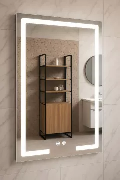 Oglinzi - Oglinda cu iluminare LED si intrerupator touch si functie dezaburire, MD1, dimensiuni 60 x 80 cm, olint.ro