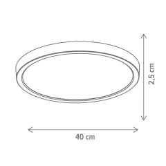 Okafoniera LED, smart, dimabila, rotunda, Glitter, putere 36 W, culoare alba, Klausen KL151085