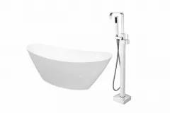 Cada acril freestanding A835 180x80 cm + baterie freestanding L001