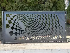 Panou decorativ din tabla otel debitat laser si teava TRS sudata, model M154 LXX, grosime 3 mm dimensiune 1000x2000 mm