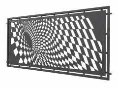 Panou decorativ din tabla otel debitat laser si teava TRS sudata, model M154 LXX, grosime 3 mm dimensiune 1000x2000 mm
