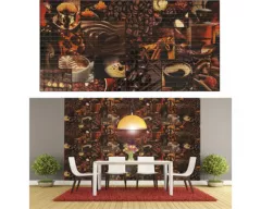 Panou decorativ Mosaic Coffee House, PVC, multicolor