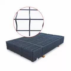Panouri gard - Panou gard bordurat plastifiat gri premium diametru fir 4,2 mm dimensiune 2000x2500 mm, olint.ro