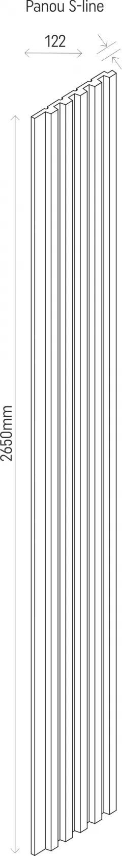 Panou riflaj LINERIO S-LINE GREY 2650 x 122 x 12 mm
