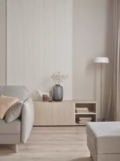 Panou riflaj LINERIO S-LINE WHITE 2650 x 122 x 12 mm