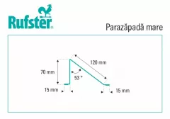 Accesorii acoperis - Parazapada mare Rufster Premium 0,5 mm&nbsp;grosime 8004 Anticato, olint.ro