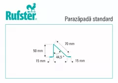Parazapada standard Rufster Premium 0,5 mm grosime, 8019 MPR maro-grafit super-poliester