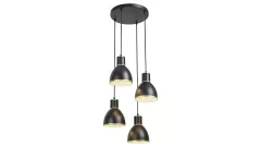 Pendul Mackenzie 4, negru/auriu, Rabalux 5604