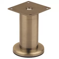 Picior mobilier Teko CL004, otel, alama antichizata, 42 x 50 mm