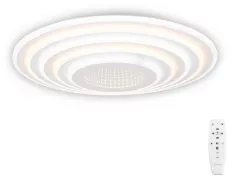 Plafoniera LED Abys 3CCT, 120 W, cu telecomanda, alb