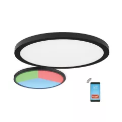 Plafoniera LED, smart, dimabila, rotunda, Nebula, putere 24 W, culoare neagra, Klausen KL151083