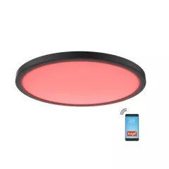 Plafoniera LED, smart, dimabila, rotunda, Nebula, putere 24 W, culoare neagra, Klausen KL151083