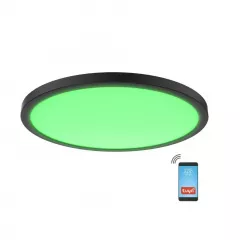 Interior - Plafoniera LED, smart, dimabila,rotunda, Nebula, putere 18 W, culoare neagra, Klausen KL151081, olint.ro