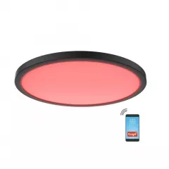 Plafoniera LED, smart, dimabila,rotunda, Nebula, putere 18 W, culoare neagra, Klausen KL151081